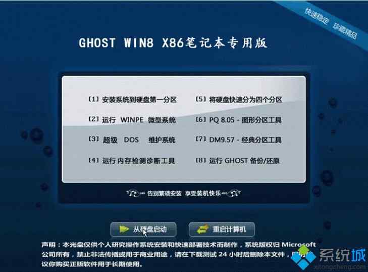 笔记本专用ghost win8 32位优化通用版安装部署图 