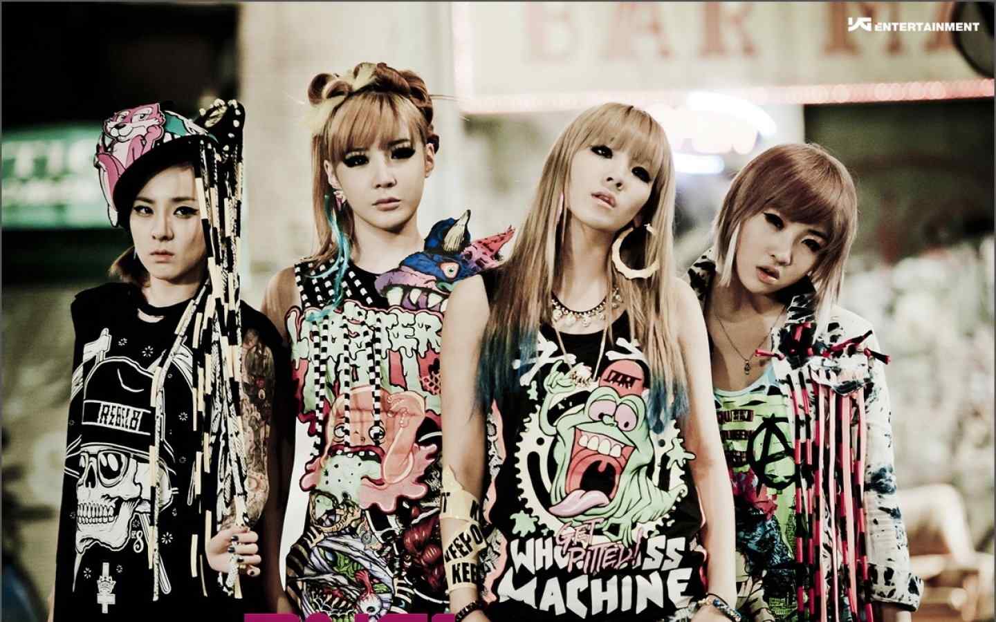 韩国流行演唱组合2NE1桌面壁纸