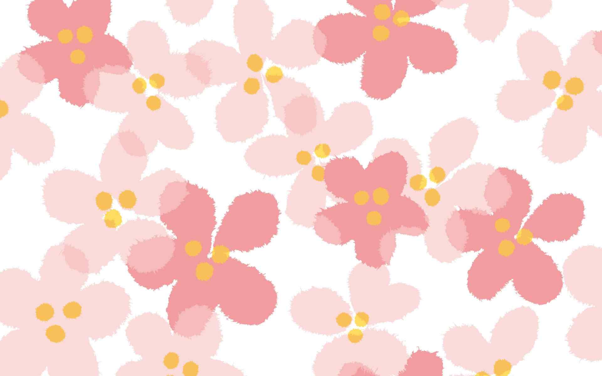 粉色小花平铺图片高清桌面壁纸
