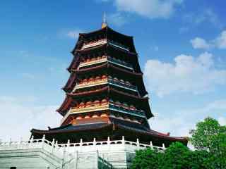 杭州建筑风景之古寺雷峰塔桌面壁纸