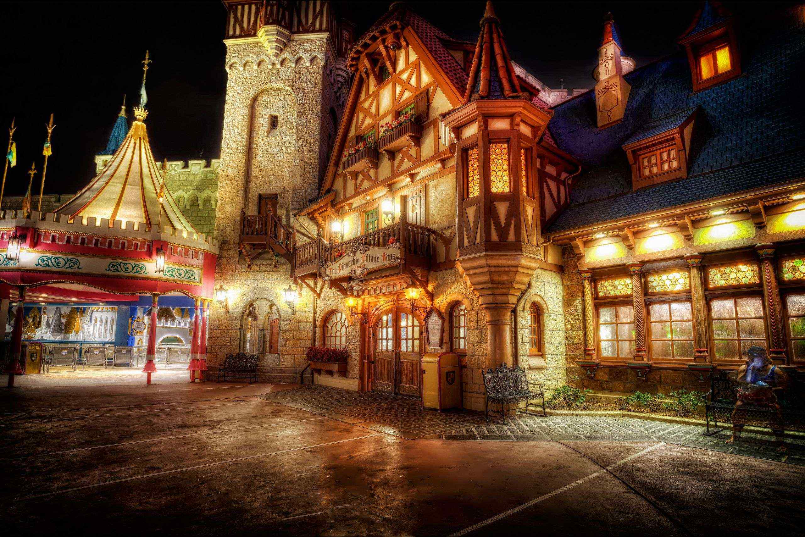 迪士尼乐园唯美夜景风景图片桌面壁纸