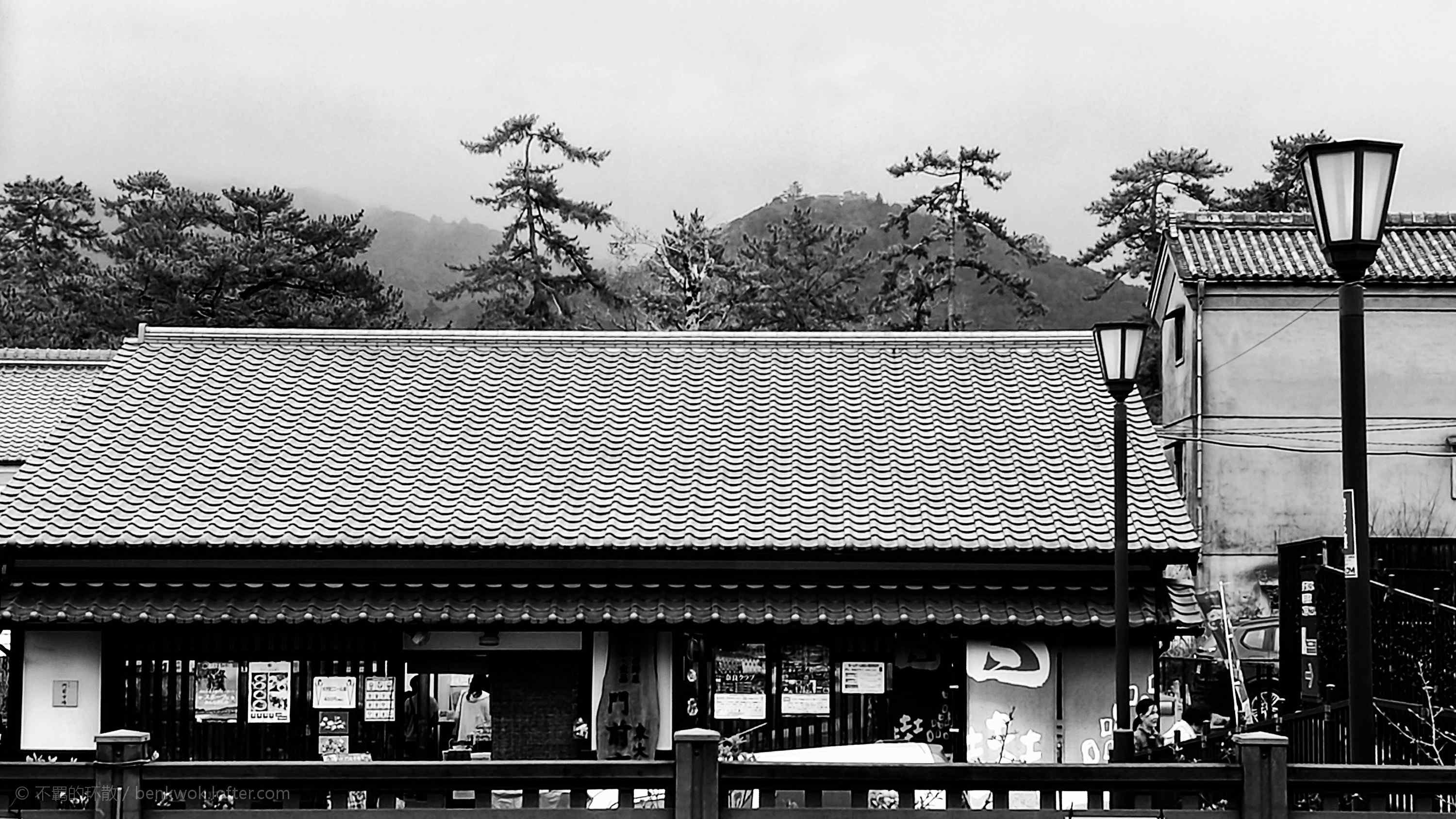 古都奈良寺庙超美黑白照