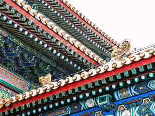 北京故宫美丽的房檐桌面壁纸