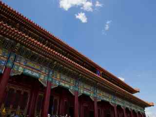 秀丽的北京故宫房檐壁纸
