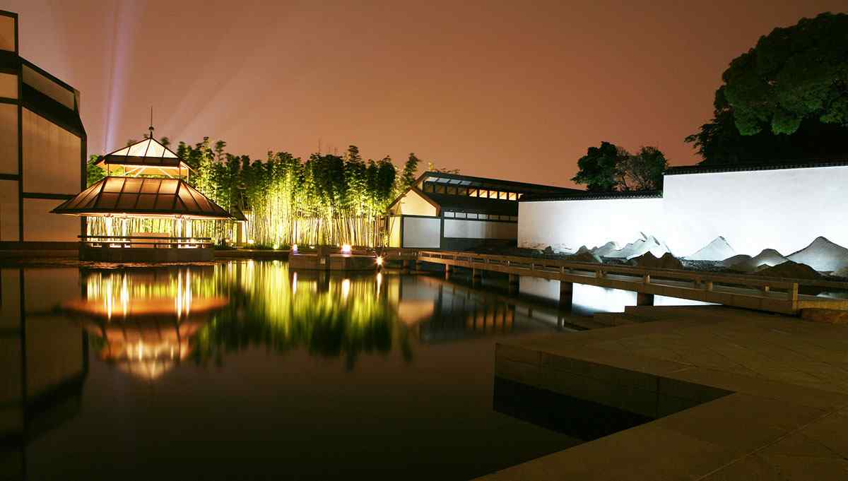 苏州博物馆夜景图片壁纸