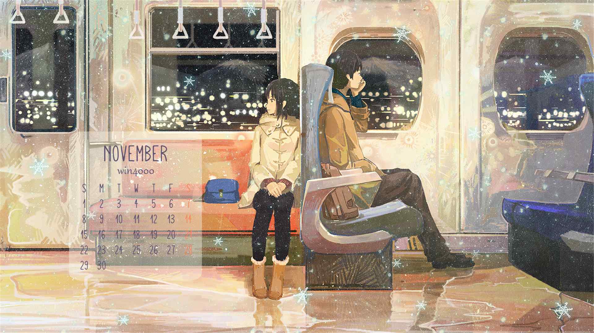 2016年11月日历げみ唯美动漫童话桌面壁纸下载