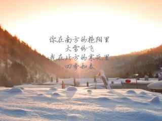 南山南歌词壁纸之唯美的雪景图片