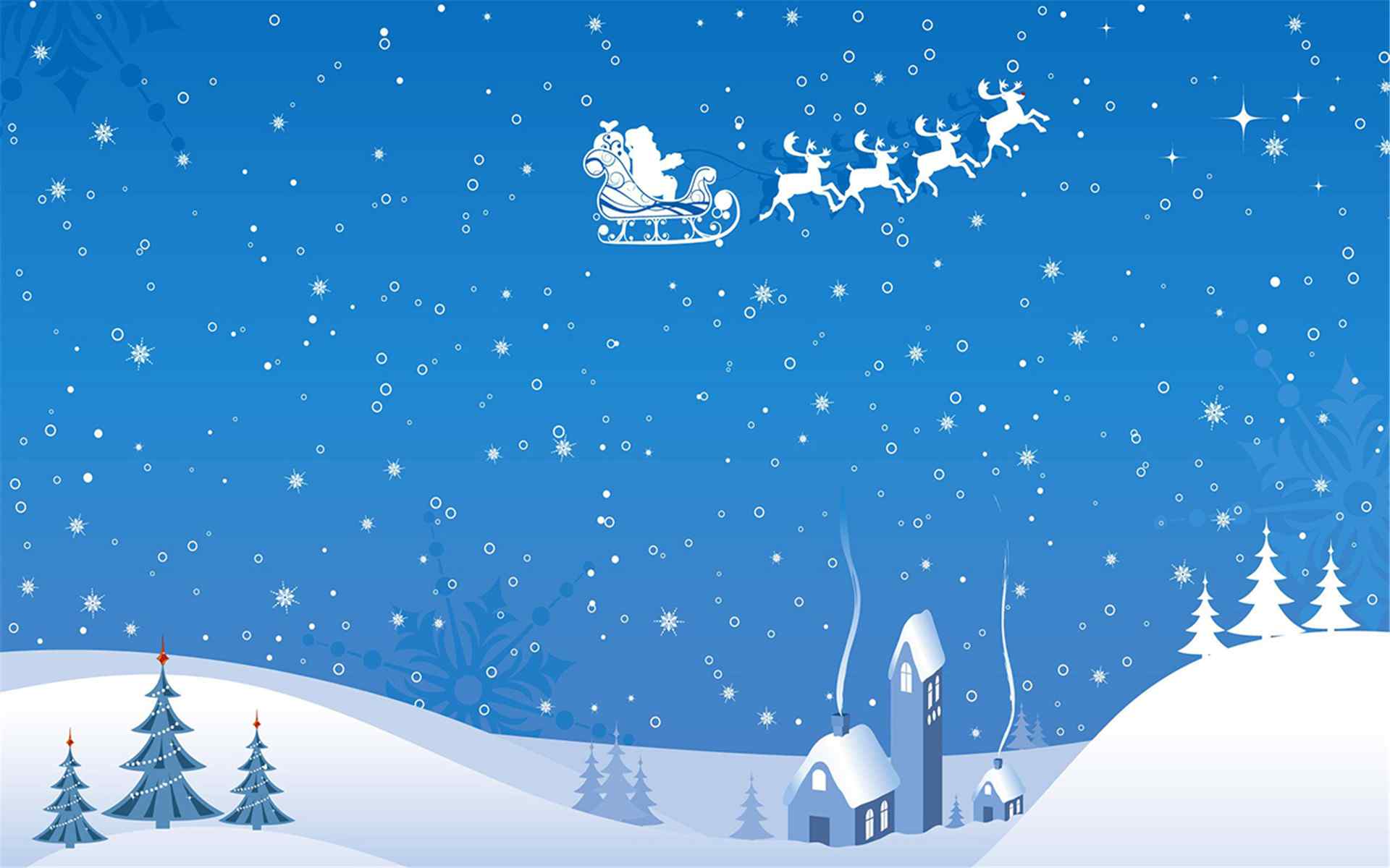 圣诞快乐圣诞树雪人艺术设计精选桌面壁纸下载
