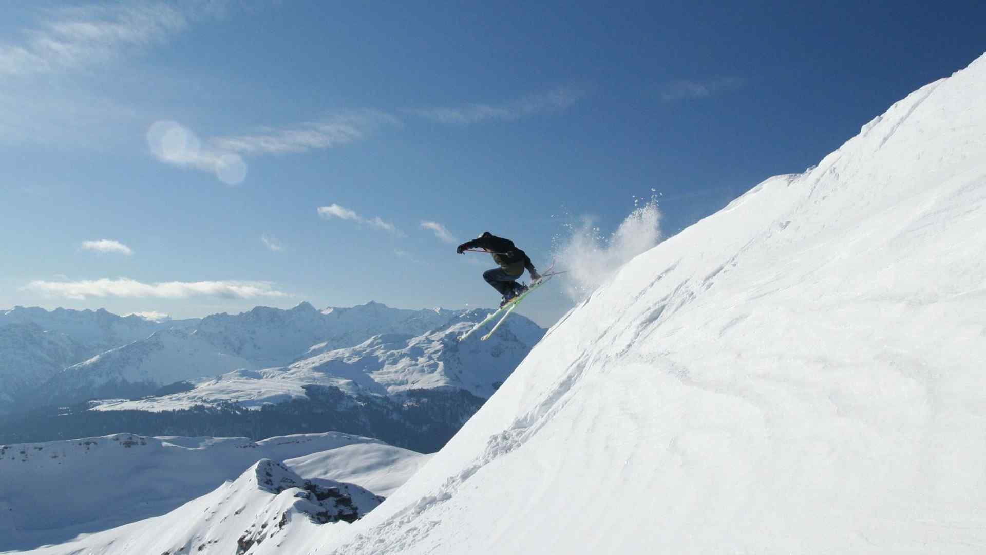 高山极限滑雪壁纸