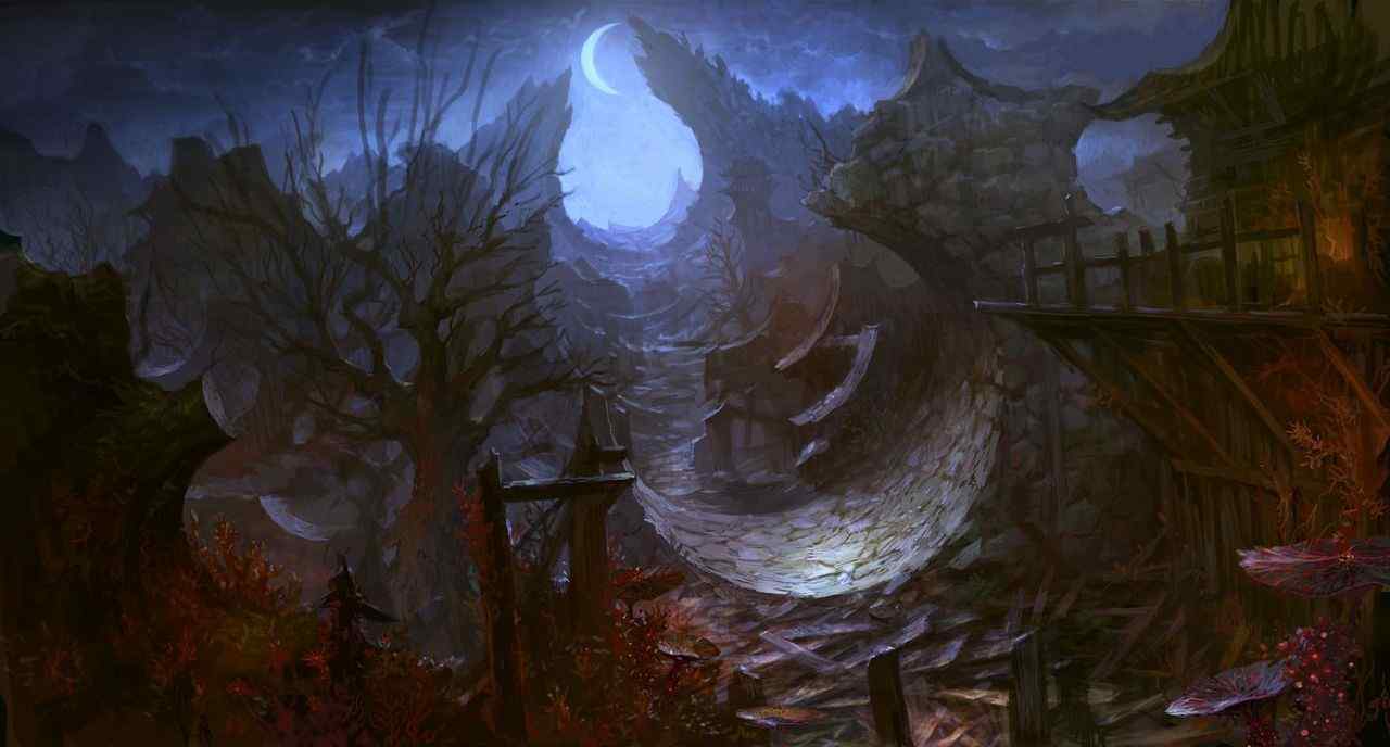 《剑灵》之苍凉的夜色游戏场景桌面壁纸