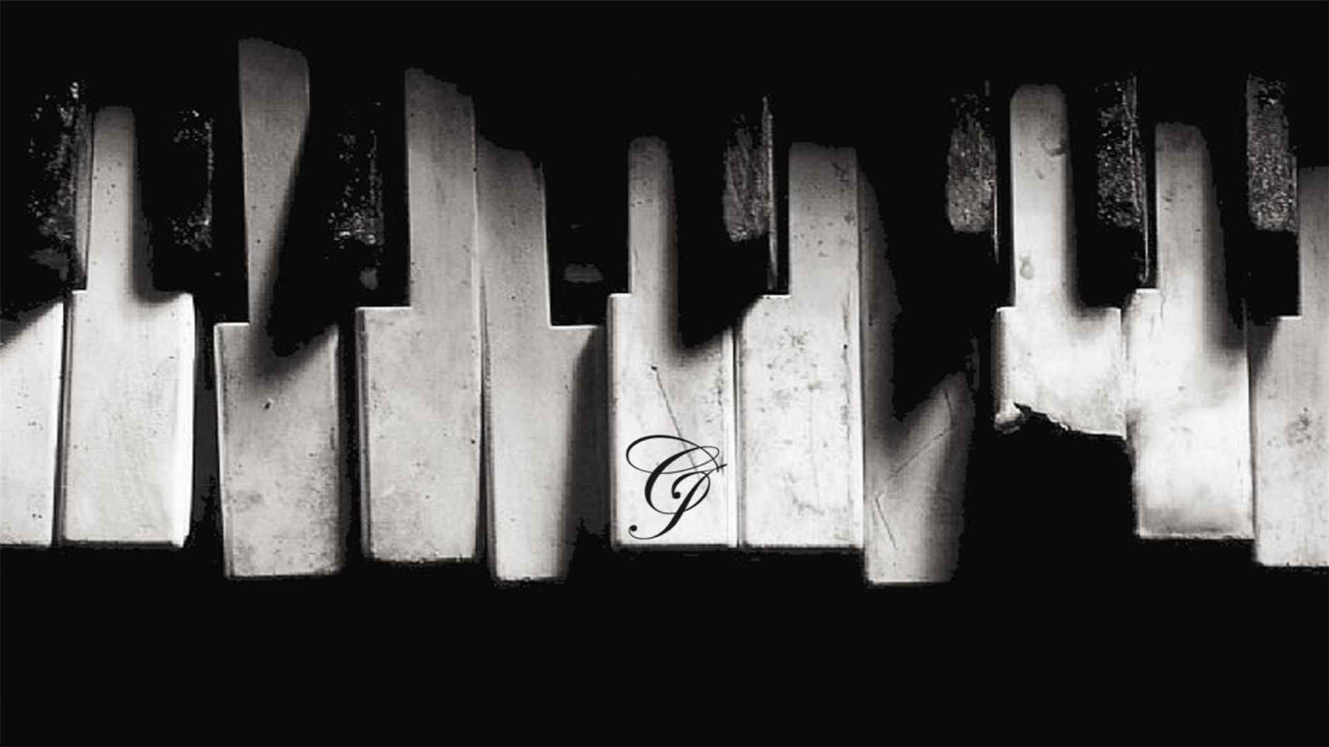 残缺的钢琴黑白键唯美图片桌面壁纸