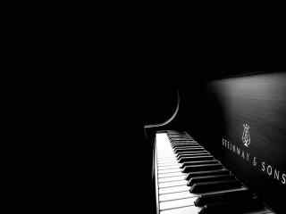 钢琴黑白键唯美简约图片桌面壁纸