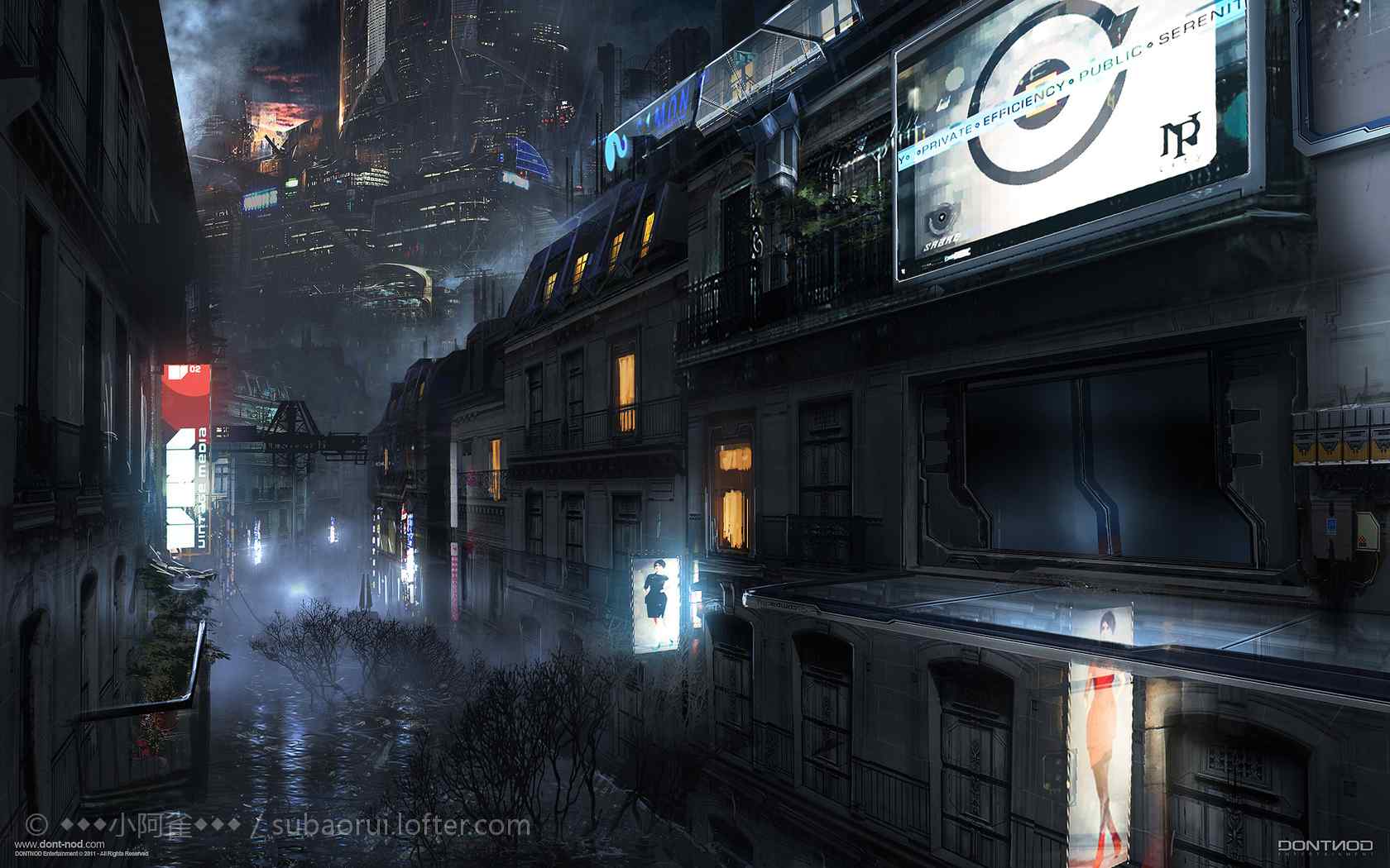 未知领域的科幻城市桌面壁纸