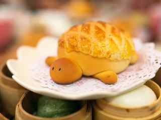 香港美食之可爱小乌龟面包美食壁纸