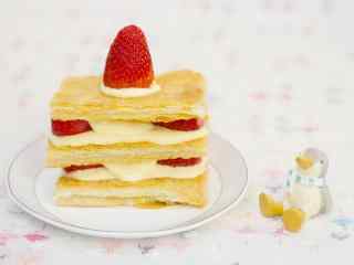 可爱的草莓蛋糕图片