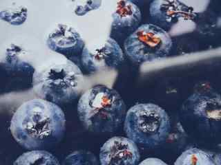 水中的蓝莓桌面壁纸