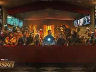 《复仇者联盟3：无限战争》最后的晚餐版桌面壁纸