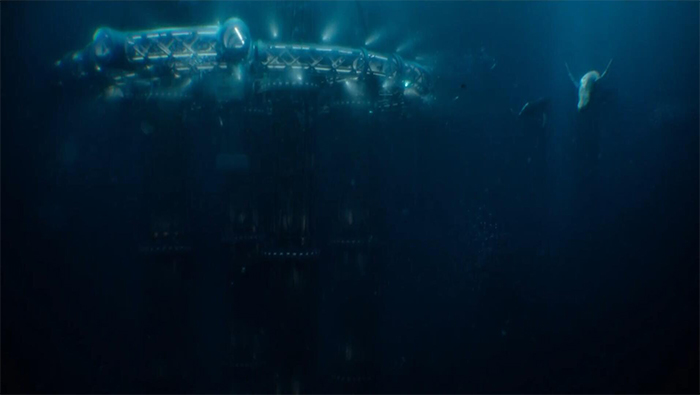 电影巨齿鲨巨型深海科考船剧照