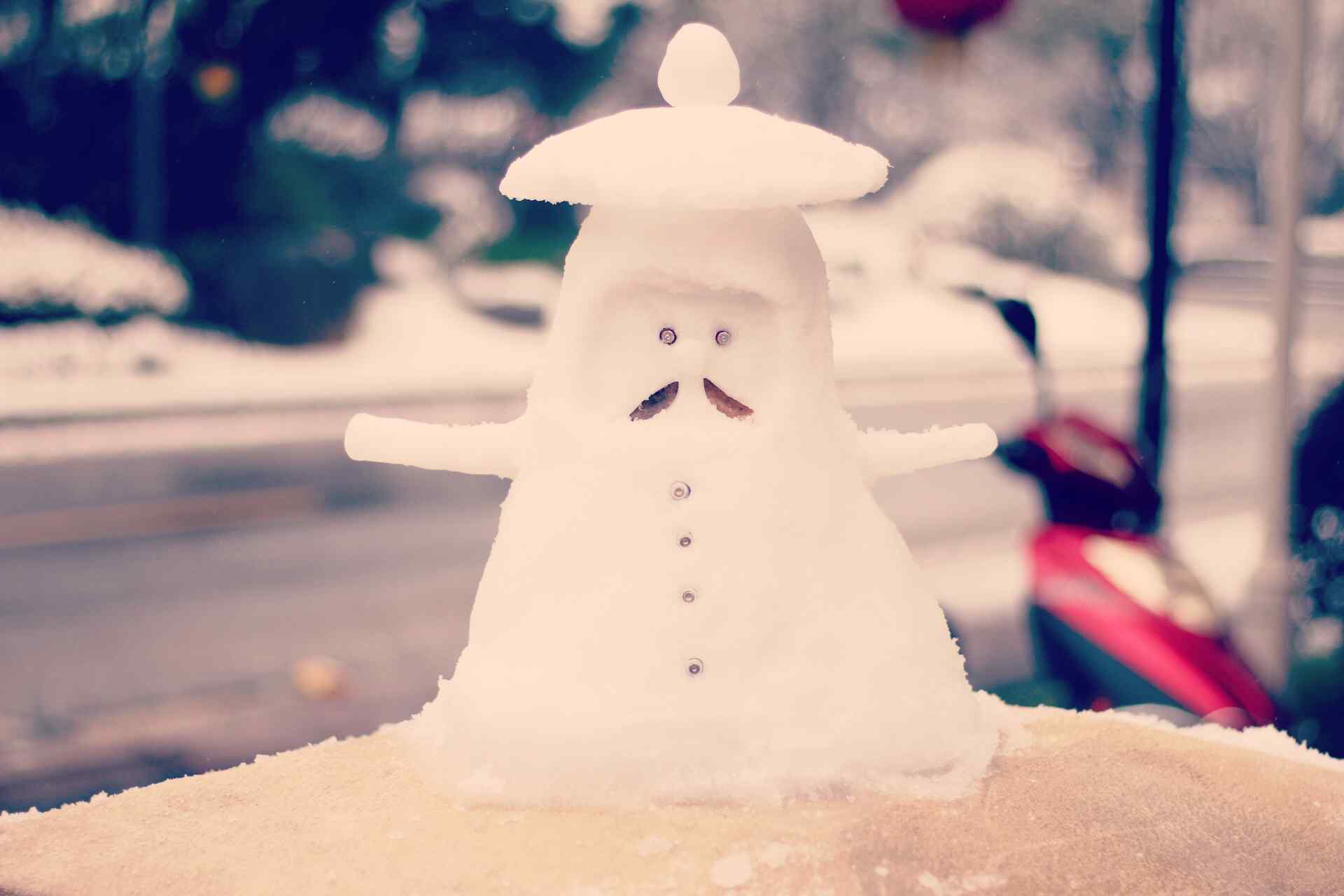 冬日创意小雪人图片桌面壁纸