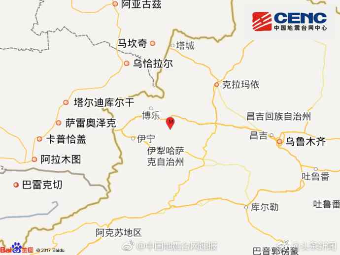 8月9日新疆博尔塔拉州精河县发生6.6级地震