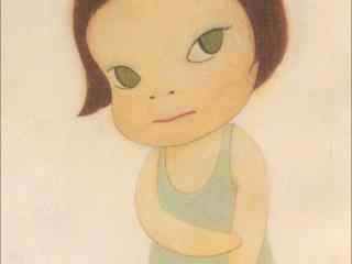 奈良美智手绘娃娃高清图片桌面壁纸