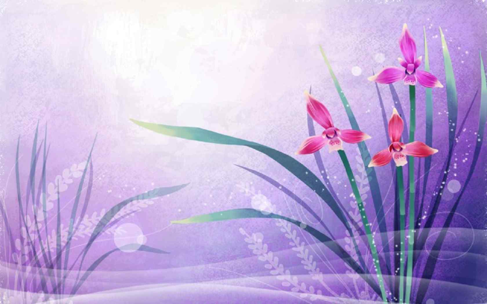 唯美紫色风格花卉