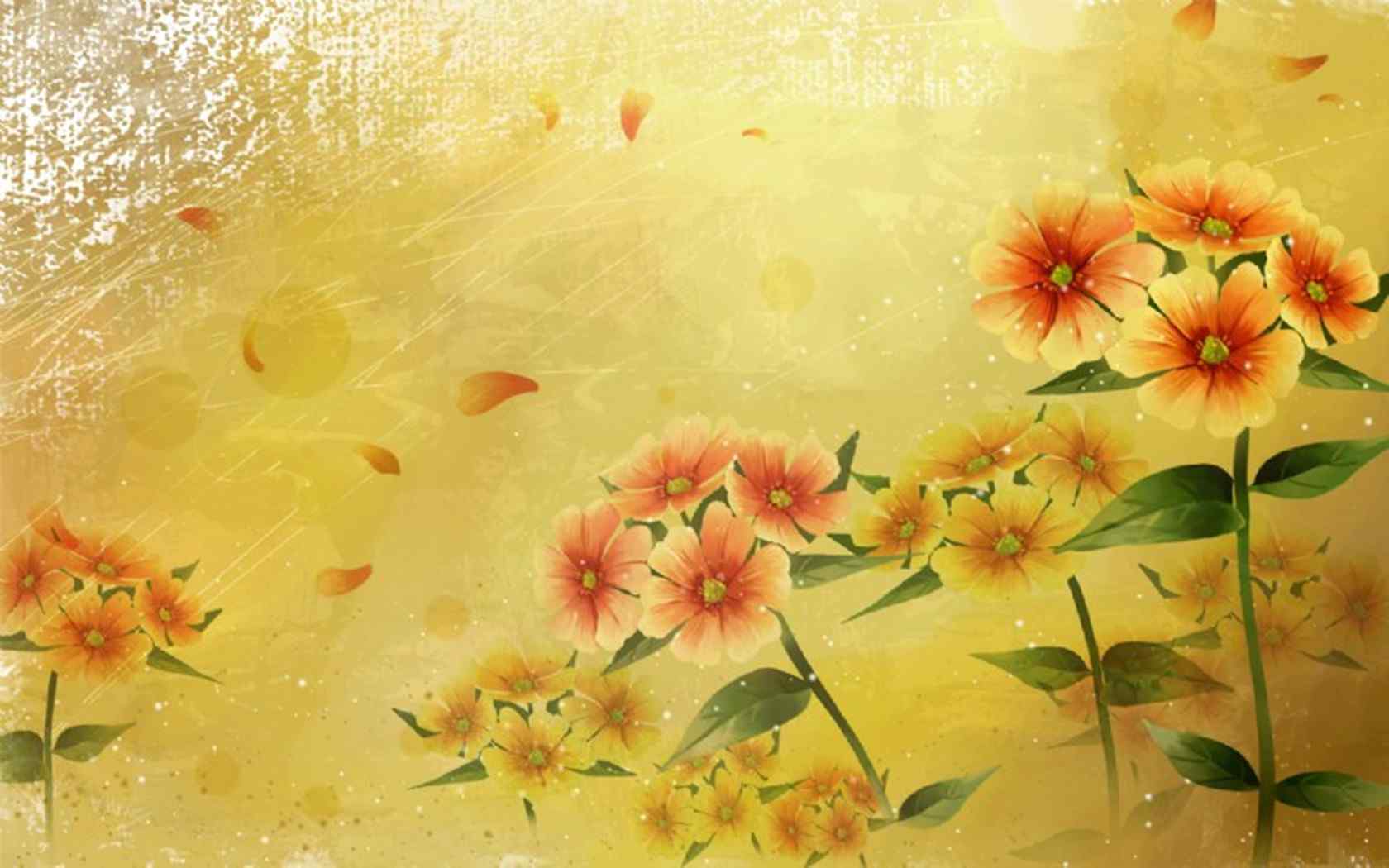 金黄风格植物壁纸