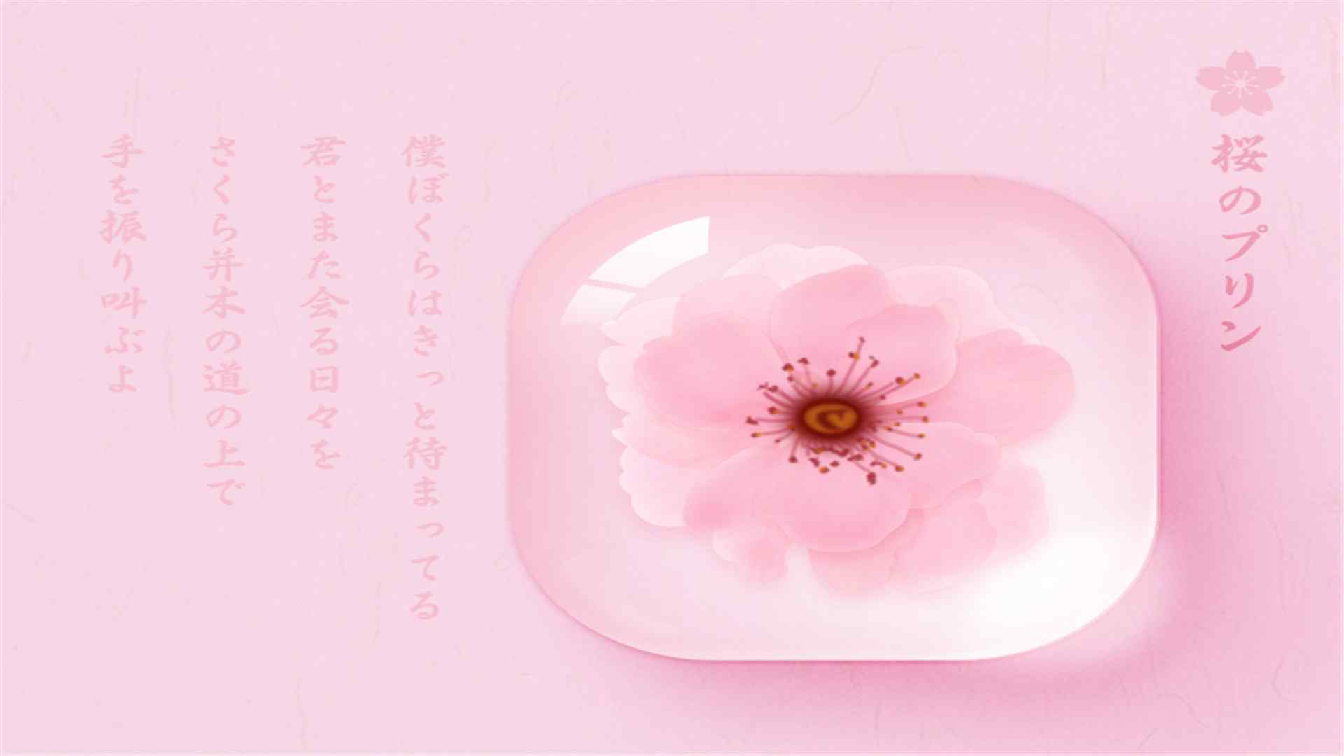 樱花食物樱花水信玄饼桌面壁纸
