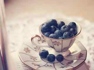 下午茶蓝莓创意摄