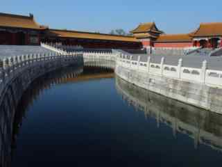 北京故宫内河景观桌面壁纸