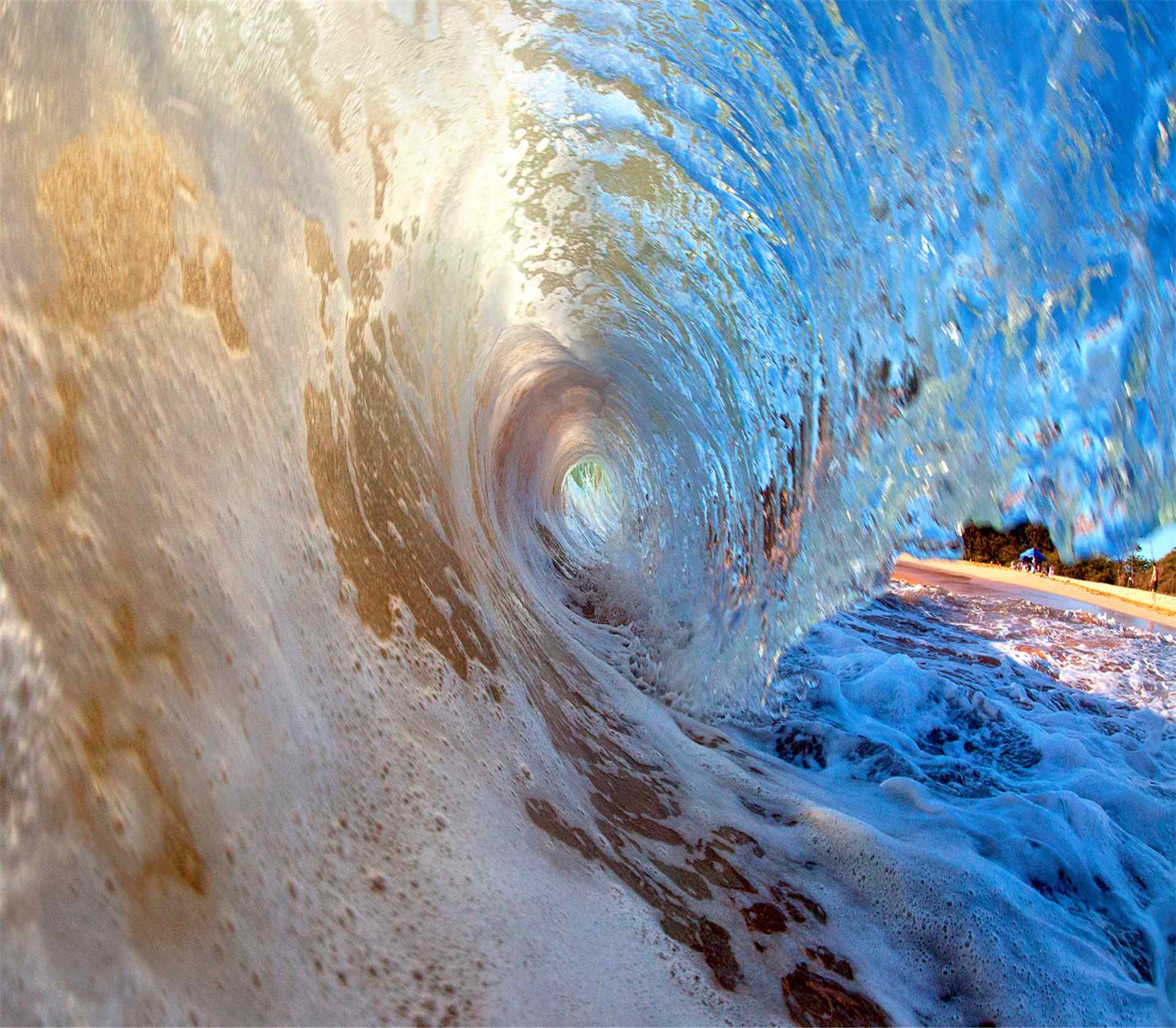 夏威夷海浪冲浪风光高清图片桌面壁纸