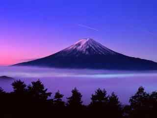 唯美富士山高清风景桌面壁纸