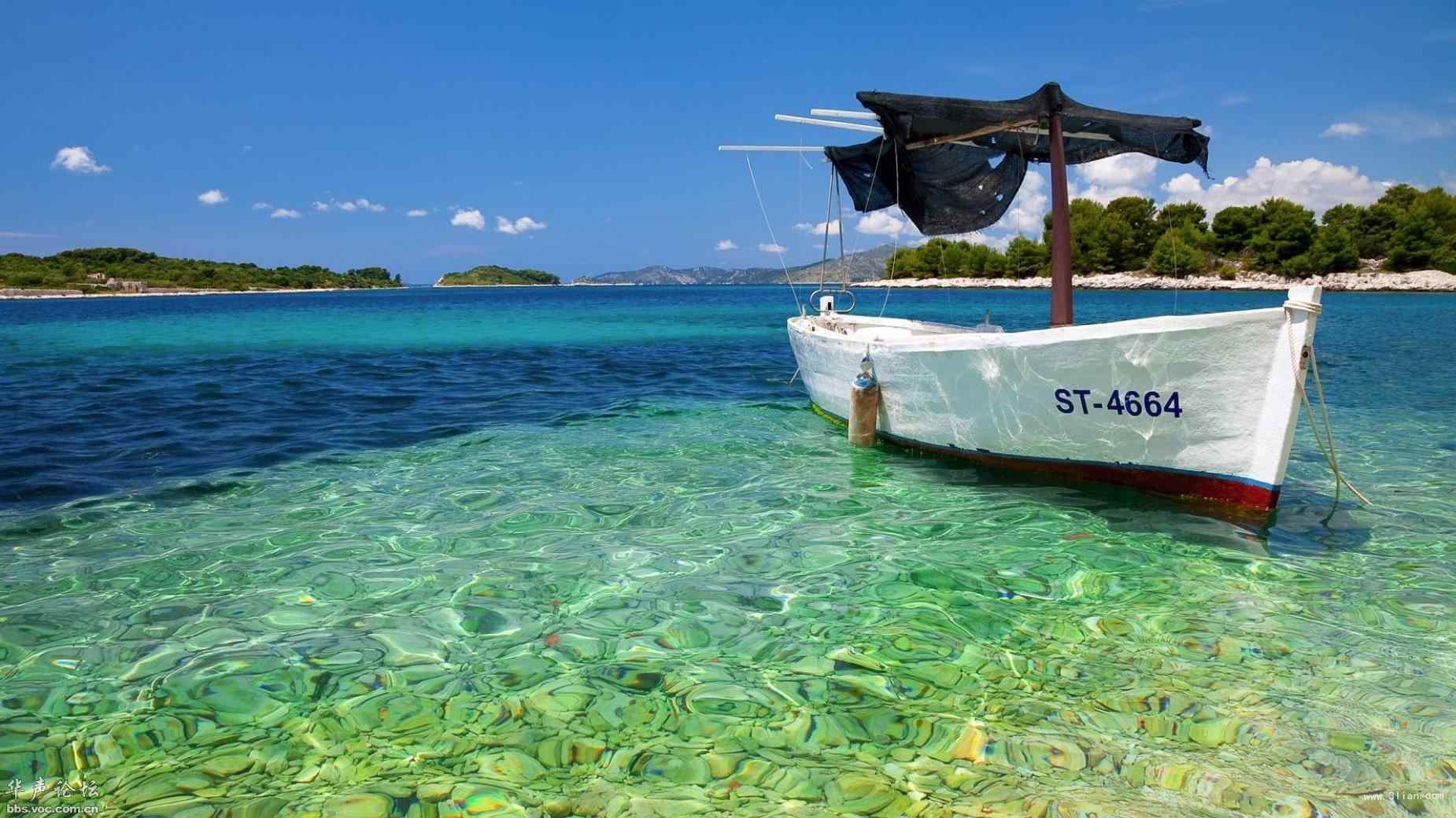 泰国芭提雅风景之碧蓝海水桌面壁纸