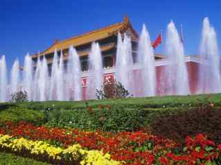 北京风景之天安门喷泉桌面壁纸