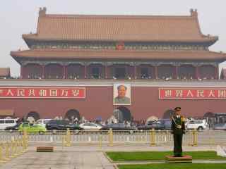 北京风景之天安门国旗护卫队站岗桌面壁纸