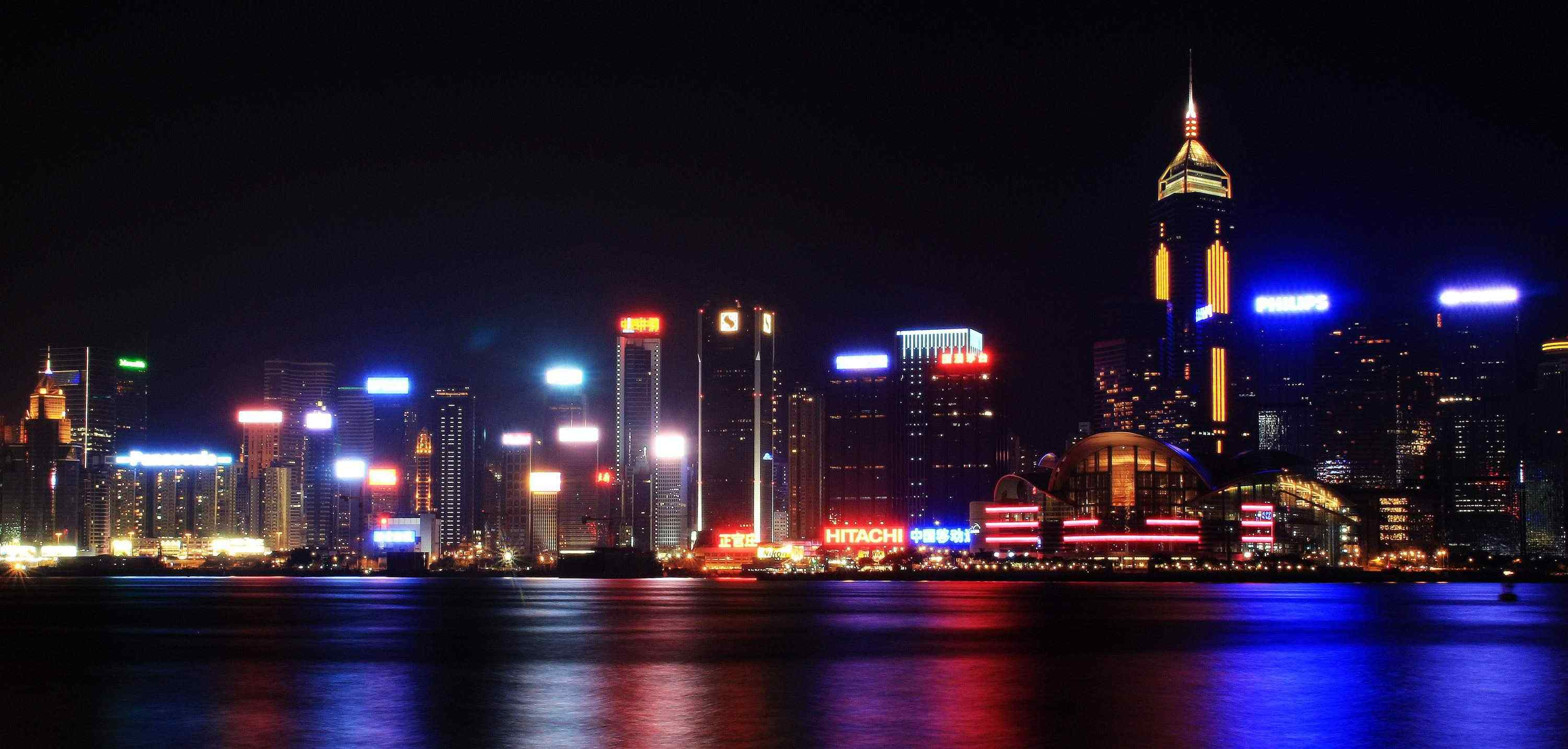 香港维多利亚港夜景桌面壁纸五辑