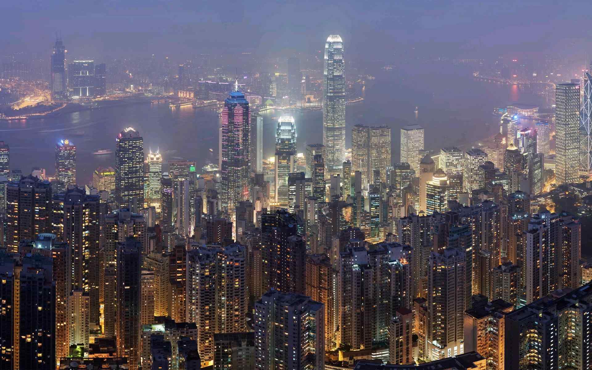 香港维多利亚港夜景桌面壁纸第一辑