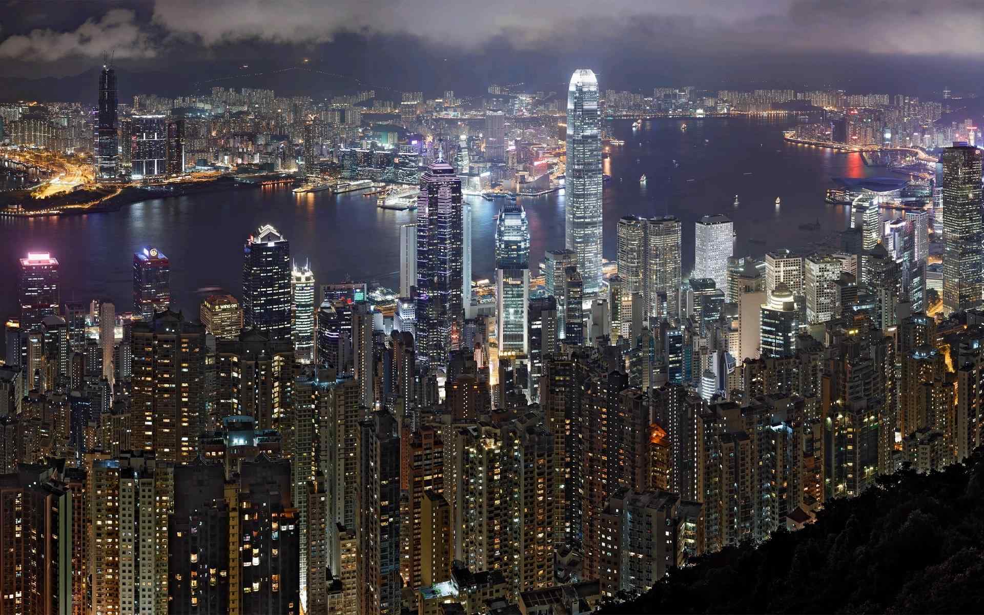 香港维多利亚港夜景桌面壁纸第二辑
