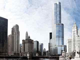 芝加哥高楼耸立桌
