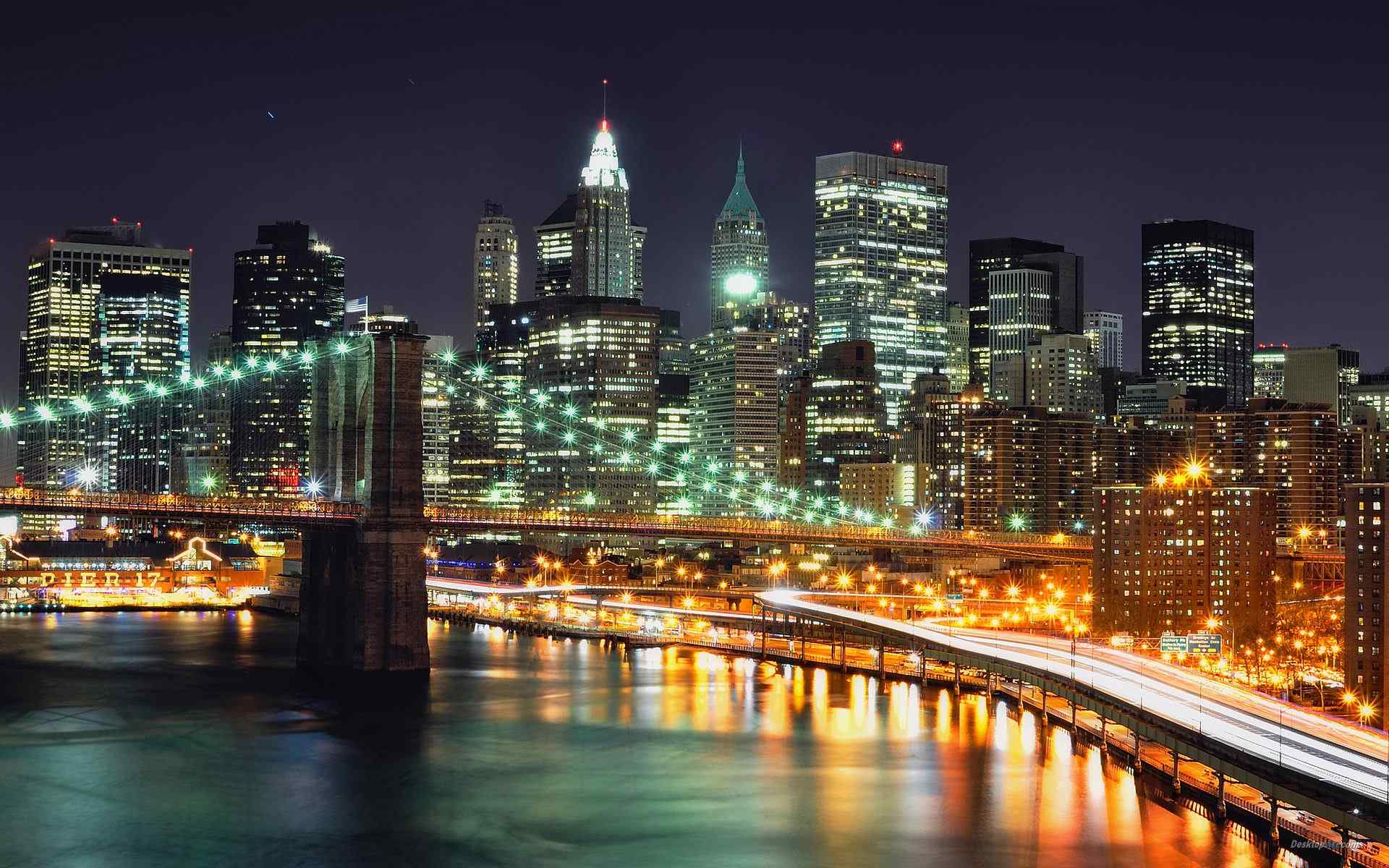 曼哈顿绝美夜景高清桌面壁纸（四）