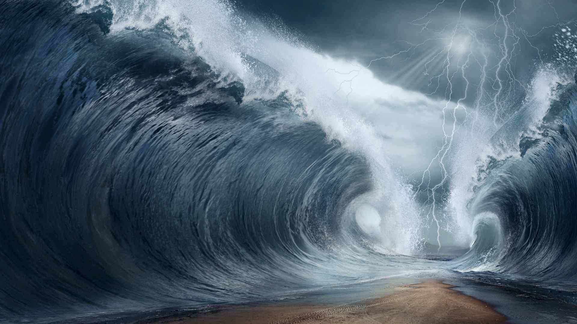 壮观海浪创意摄影电脑桌面壁纸
