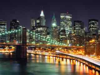 曼哈顿绝美夜景高清桌面壁纸（一）