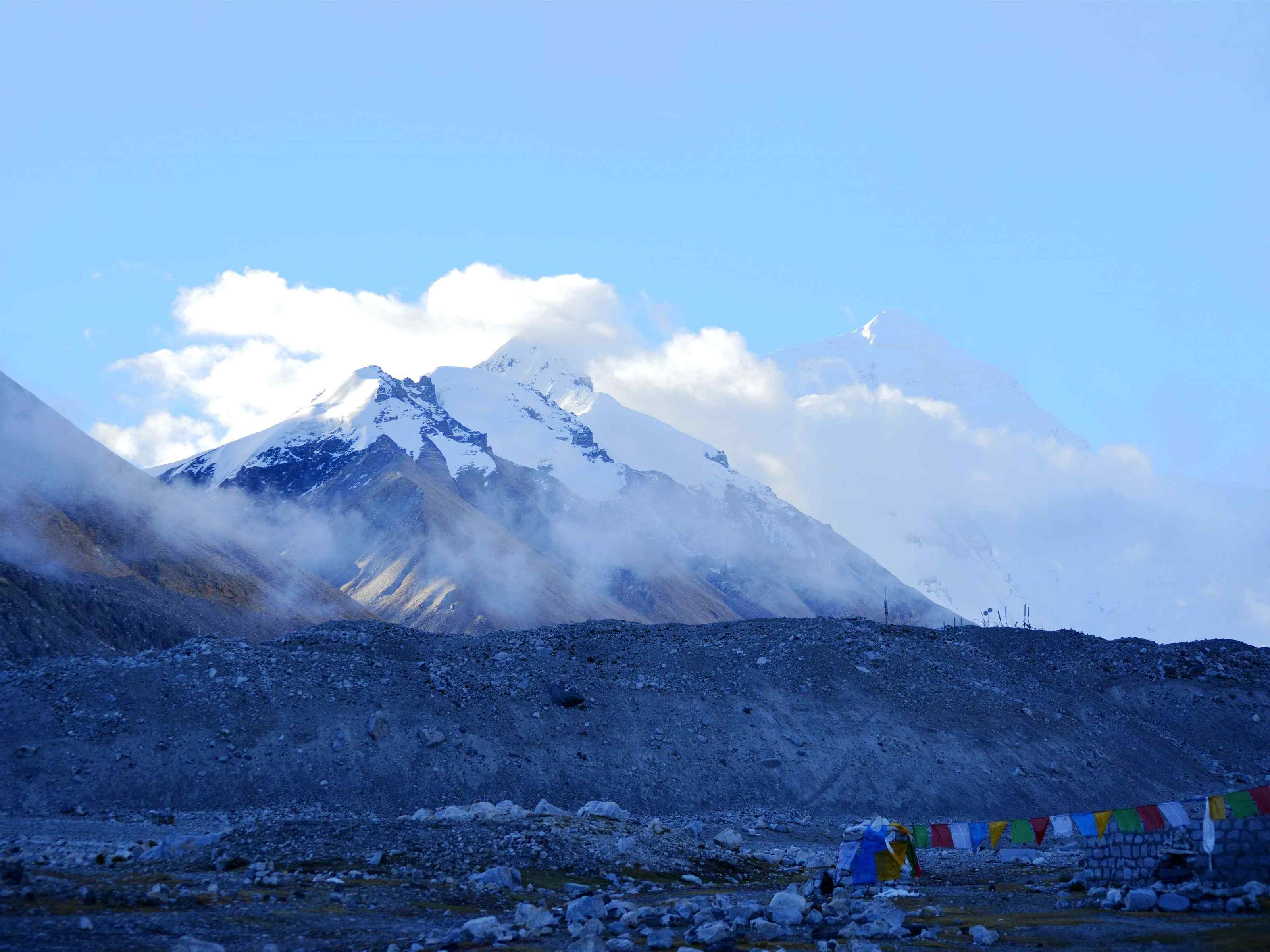壮观珠穆朗玛峰高海拔自然风景图片桌面壁纸