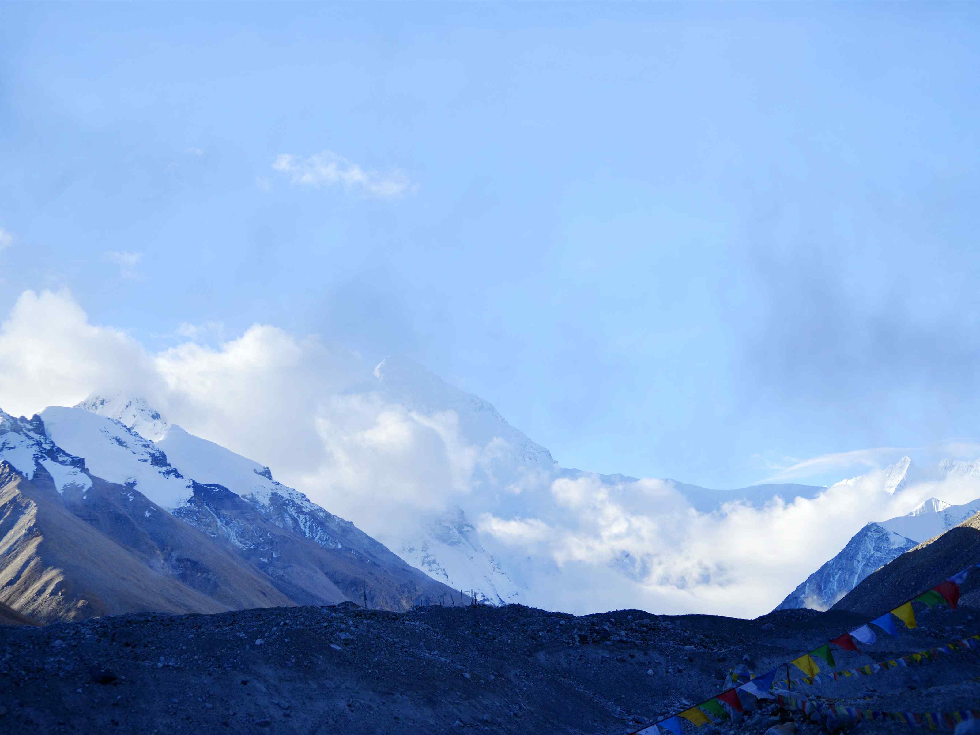 壮观珠穆朗玛峰高海拔自然风景图片桌面壁纸