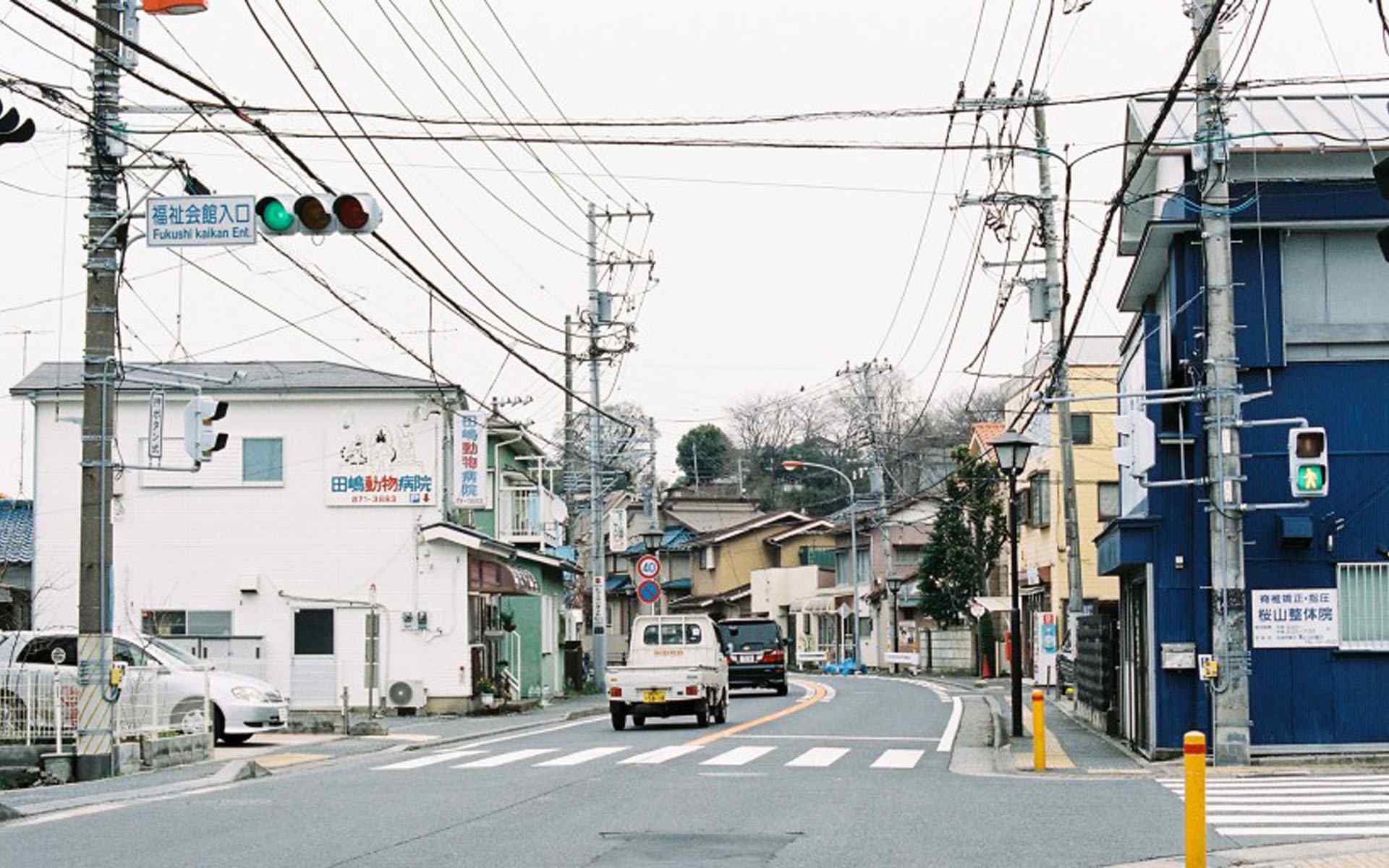 日本街景小清新街道桌面壁纸