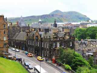 苏格兰爱丁堡城市街景风景图片高清桌面壁纸