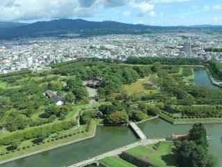 函馆花园俯瞰北海道风光桌面壁纸