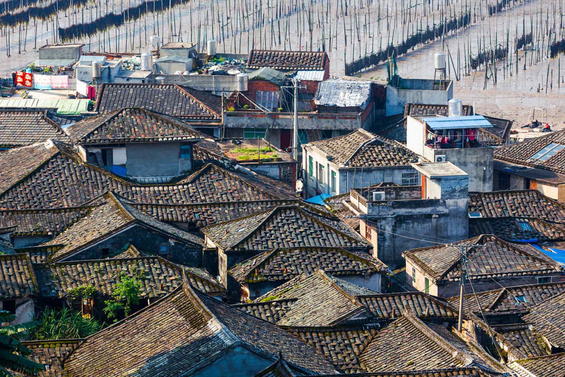福建霞浦美丽的村庄摄影桌面壁纸