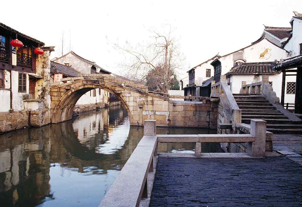 苏州周庄景点之双桥风景壁纸