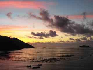 最美的滩涂霞浦海上日出风光桌面壁纸